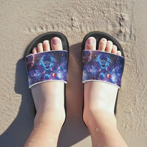 UNICEU Slides Sandals for Toddlers Comfortable Non-Slip House Slippers Casual Quick Drying Shower Shoes for Bathroom3