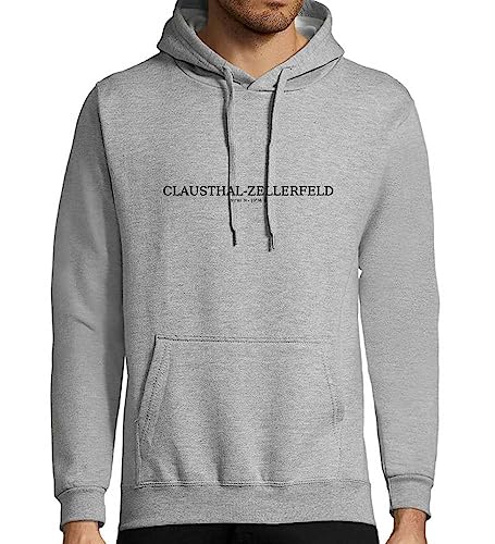 shirt84 Clausthal-zellerfeld Coordenadas Hombres Sudadera con capucha, gris, L