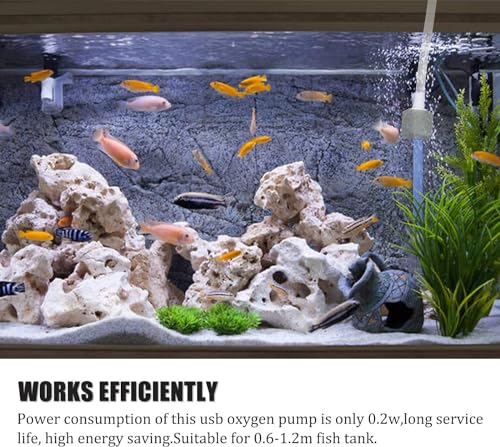 Image of USB Fish Oxygen Air Pump Aquarium Ultra Silent Oxygen Air Pump (Green * 1)