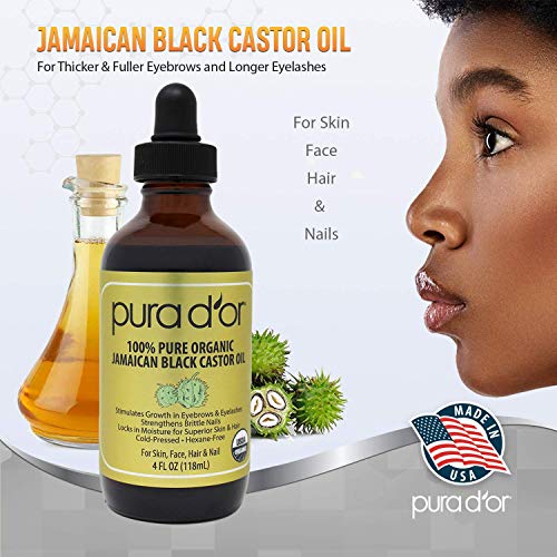 PURA D'OR Organic Jamaican Black Castor Oil, Natural Smoky Scent - Image 5