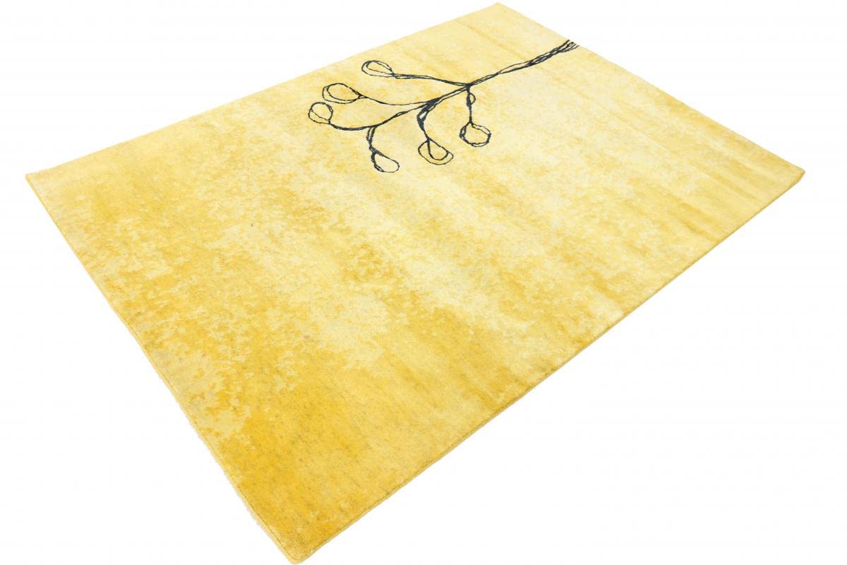 Sadraa 205 x 153 dywan orientalny, beżowy, ręcznie tkany indyjski design, nowoczesny dywan