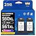 CMYBabee 560 561 XL Tintenpatronen Ersatz für Canon PG-560 CL-561 kompatibel mit Canon PIXMA TS5350i TS7450i TS5351i TS7451 TS5350 TS5350a TS5352 TS5353 TS5300 Serie (Schwarz + Farbe, 2er-Pack)