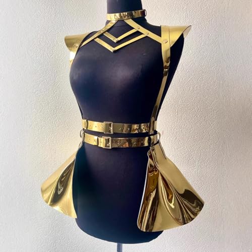 CHICTRY Holographic Leather Boleros Body Belt Harness Adjustable Waist Belt Nightclub Harness Skirt2