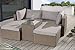 riess-ambiente.de Outdoor Garten Lounge Set XXL MODULAR Natur Polyrattan Sitzgruppe inklusive Kissen