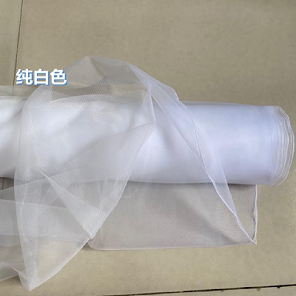 Tüllstoff Tüll Meterware 180M×160cm Durchsichtig Zart Tüllband Dekostoff Tüll Stoffe Netzstoff Hochzeit Vorhang Hochzeitsbogen Freihanddeko Zeremonie Party Deko Kleid Crafts GeschenkReines Weiß