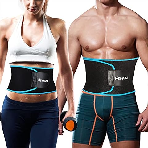HLOMOM Slimming Belt, Fitness Belt, Adjustable Waist Trimmer Belt, Fitness Belt, Abdominal Belt for Men and Women, Slimming Waist Trainer Waist Shaper(S-M Cover