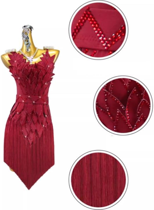 Fringe Latin Dancing Dresses Women's High End Ballroom Tango Clothing Salsa Professional Competition Costume