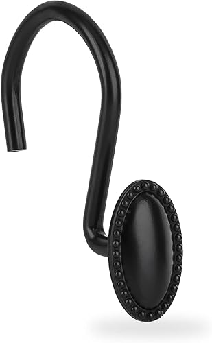 Ganchos de cortina de ducha, anillos decorativos para cortina, ganchos de ducha de metal resistentes a la corrosión para baño, anillos deslizantes