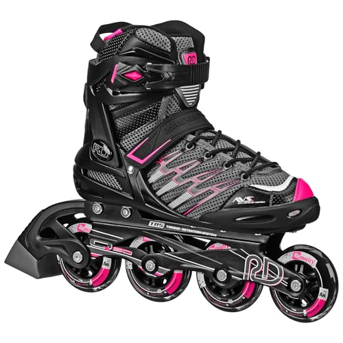 Roller Derby AERIO Q-60 Women's Inline Skates, Black/Pink, Size 5