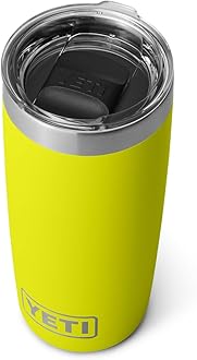 YETI Rambler 10 oz Tumbler, Stainless Steel, Vacuum Insulated with MagSlider Lid, Firefly Yellow