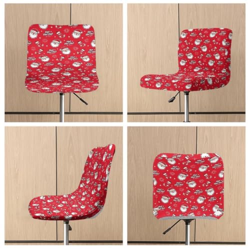 Image of Santa Claus Bar Stool Covers for Dinning Room Chairs Set of 2 Bar Stool Covers Waterproof Slip Resistant Dining Room Seat Cover Universal Size