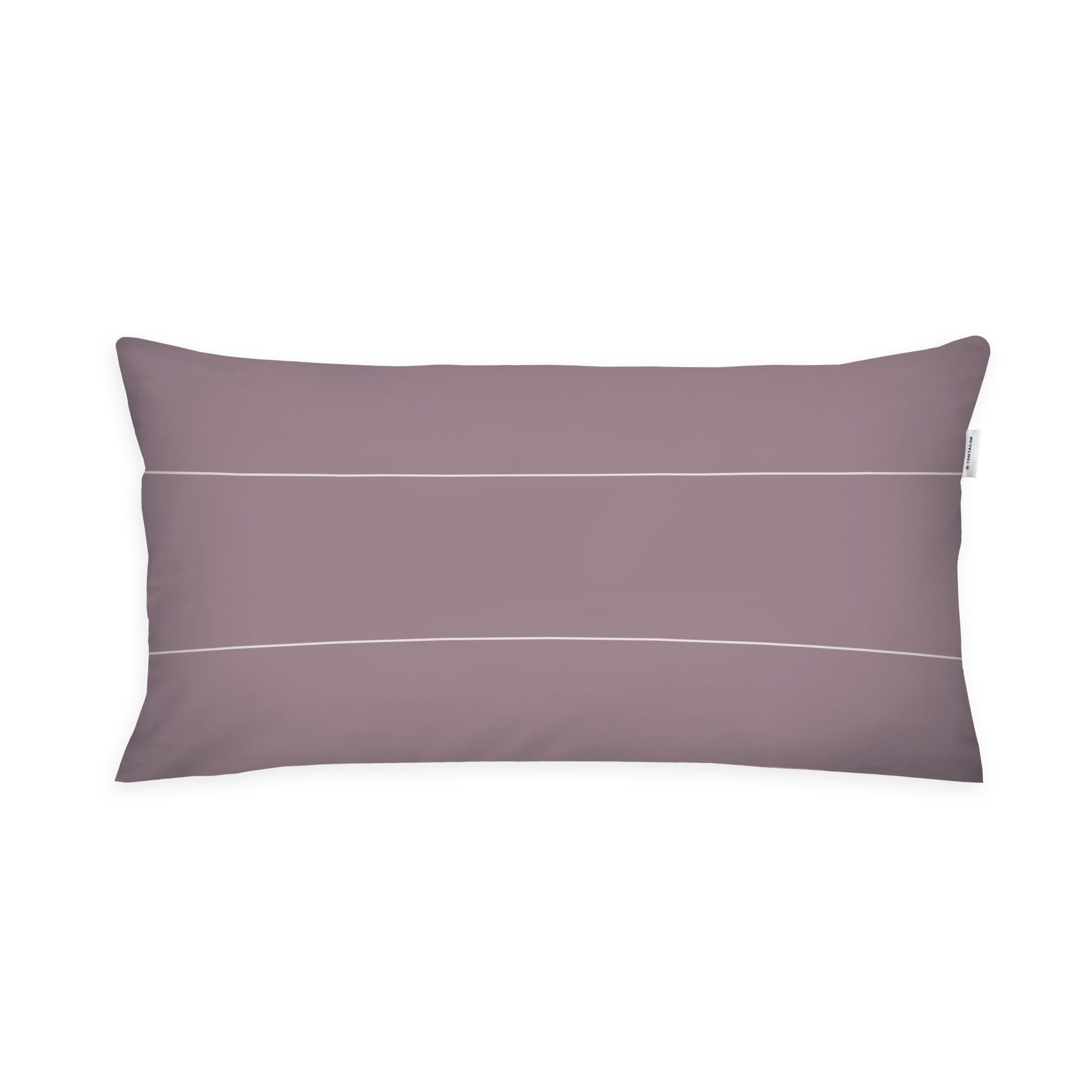 Tom Tailor Soft-Renforcé-Kissenhülle, 40x80 cm, 100% Baumwolle/Renforcé, Kissenbezug mit farbigem Reißverschluss, Bold Check Lila (Cozy Mauve)