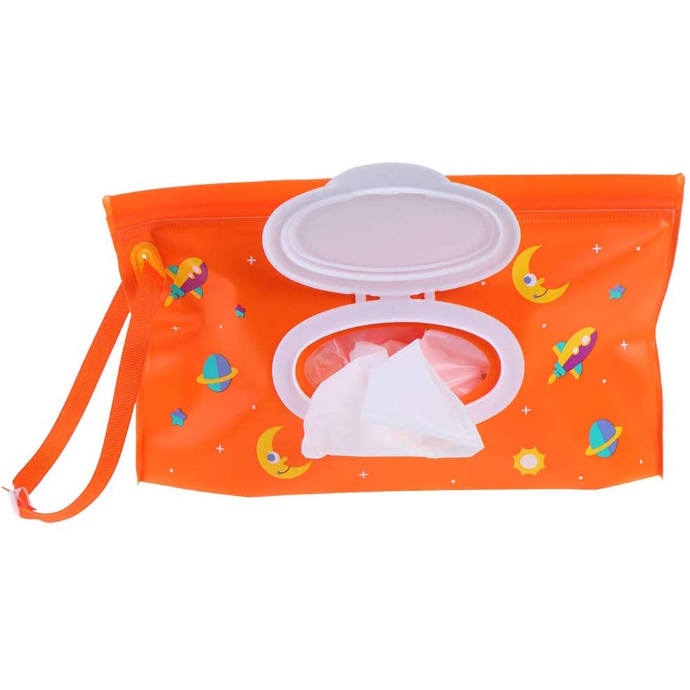 Baby Wipe Dispenser, Portable Wet Wipes Dispenser Holder with Lids for Napkin Nappy Paper Tissue Wipes Contianer Travel Wet Wipe Pouch
