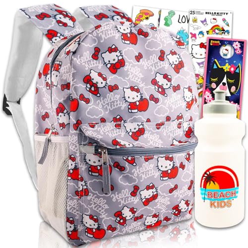 Hello Kitty Backpack Set - Hello Kitty School Bag, Tattoos, Water Bottle & More | Hello Kitty School Supplies
