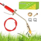 2025 New Propane Torch Weed Burner Kit, Portable Garden Weed Burner Torch, High Output Torch, with Push Button Igniter for Weeds, Garden (With 1.2m Tube)