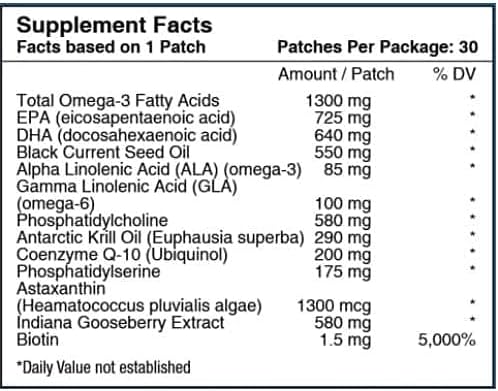 Patch Aid Omega 3-30 Daily Topical Patches. 100% Natural & Vegan. Allergy & Filler Free. High Absorption and More bioavailable. Suitable for Sensitive stomachs & bariatric - Image 4