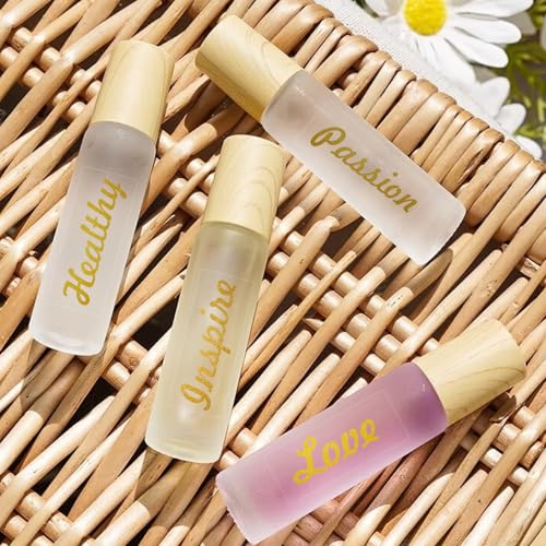 TESWEY 192Pcs Essential Oil Labels Stickers, Roller Bottle Labels for Essential Oils,Waterproof Self Adhesive Labels for Roller Bottles（24 Names, Small Size