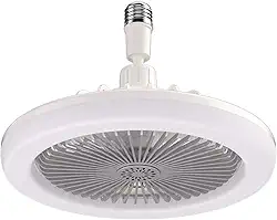 teto sem pás | teto silencioso baixo perfil com luzes e controle remoto | Ventiladores teto com luzes LED reguláveis em 3 cores para quarto sala estar