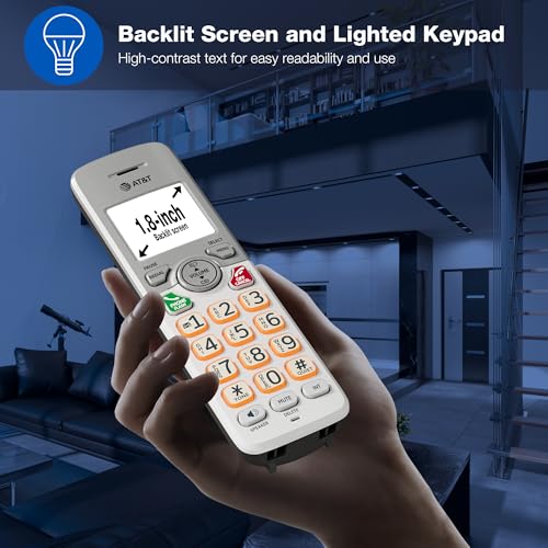 Image of AT&T EL1121-2 2-Handset DECT 6.0 Cordless Landline Phone | Caller ID, Simulated Full-Duplex Speakerphone, Backlit Display & Keypad, Quiet & ECO Mode