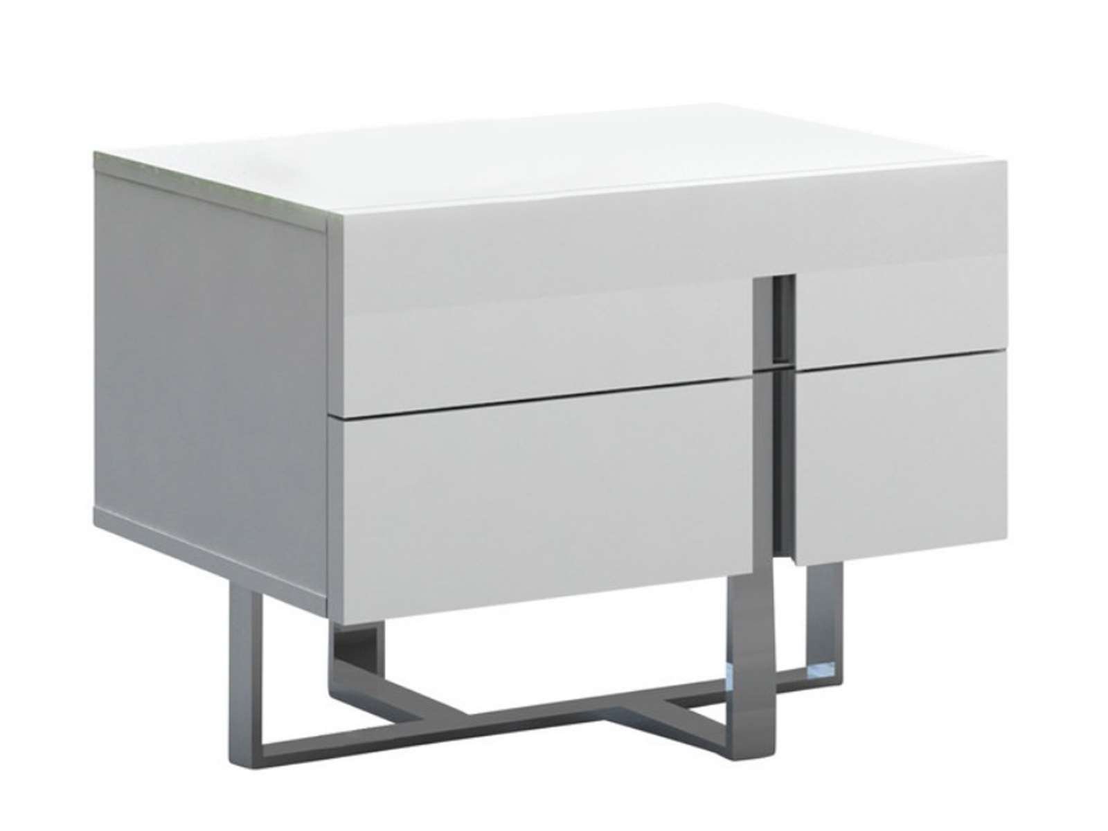 Amazon Com Casabianca Furniture Collins High Gloss White Lacquer Nightstand End Table By Casabianca Home Furniture Decor