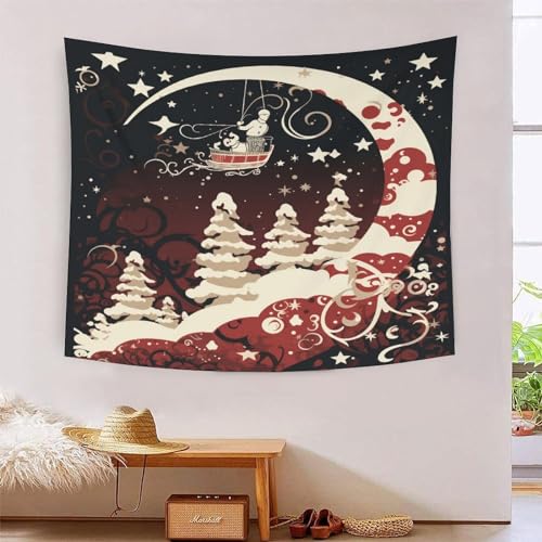Tapisserie de Noël bonhomme de neige 3D grand format cadeau décoration