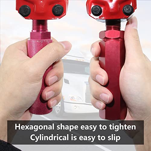 Ibroprat Glad Hand Grips Set With Seals,Gladhand Extension Handles Kit Emergency & Service Brake Air Hose Coupling Connectors For Semi Trucks Trailers Tractors Rvs, Glad Hands Parts Red Blue 1 Pair #TOP2