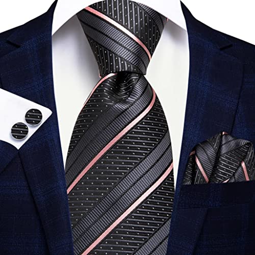 Corbata de seda con rayas para boda y negocios