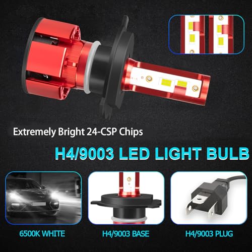 LTZXAP For Toyota Tundra 2000 2001 2002 2003 2004 2005 2006 Light Bulbs, 800% Brightness Hi and Lo Beam+Fog Light Bulbs, Superfocused Beam Mode, 6500K, 36000LM Super Bright, IP68 Waterproof, 6PCS