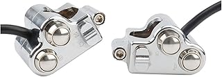 Motorcycle Switch For Sporster XL Dyna Horn Turn Signal Start Kill Without Harness 22mm Motorcycle Handlebar Control Switch On Off Switch (Color : All Chrome)