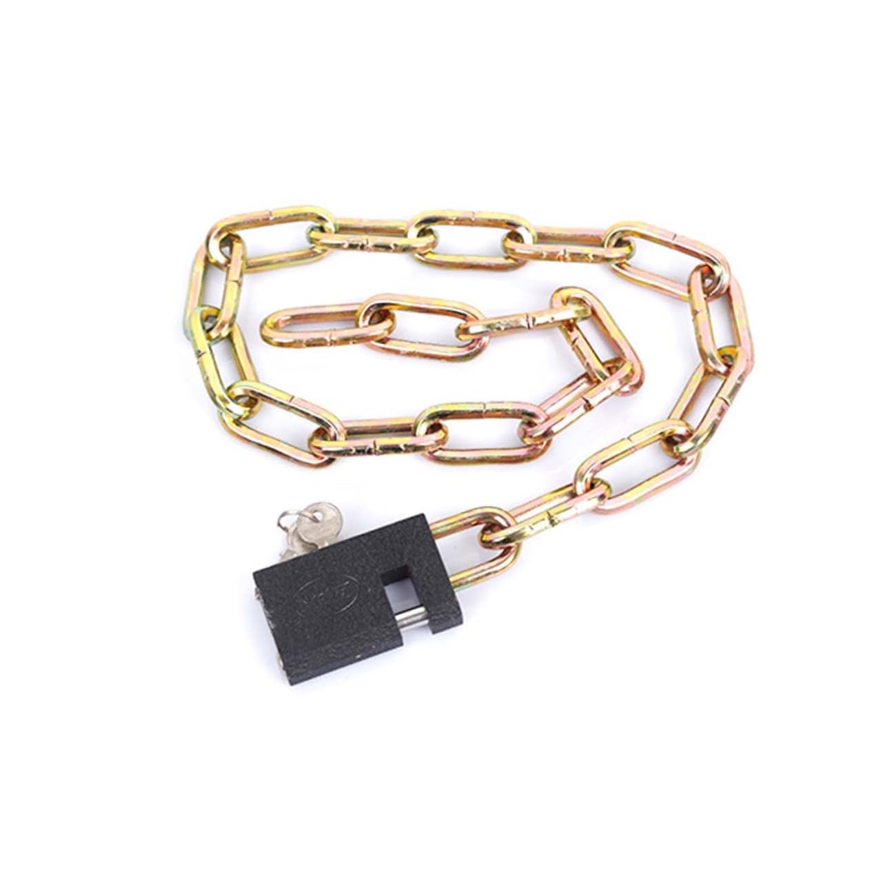 VICASKY Heavy Duty Square-Linked Chain Lock Combination Bike Lock High Security Anti-Theft Hardened Iron Universal for Motorbike Gate Fence Garage Glass Door