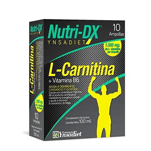 L Carnitina + Vitamina B6 - 1500 mg por ampolla -L-carnitina NutriDX