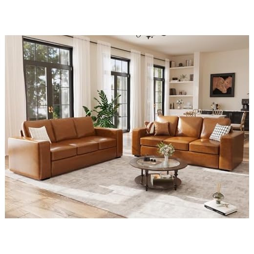 Stylish 3-Seater Faux Leather Sofa Set