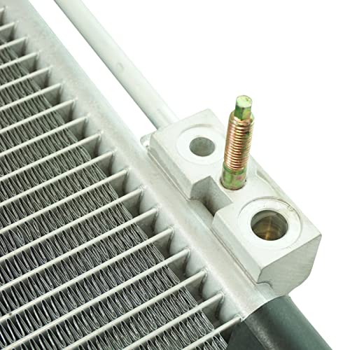 Image of TRQ A /C Condenser and Receiver Drier Assembly Compatible with 2015-2019 Chevrolet Silverado 2500 HD Silverado 3500 HD 2015-2019 GMC Sierra 2500 HD Sierra 3500 HD
