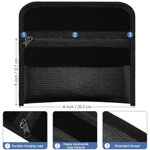 Sac ignifuge petit format étanche rangement objets de valeur passeport
