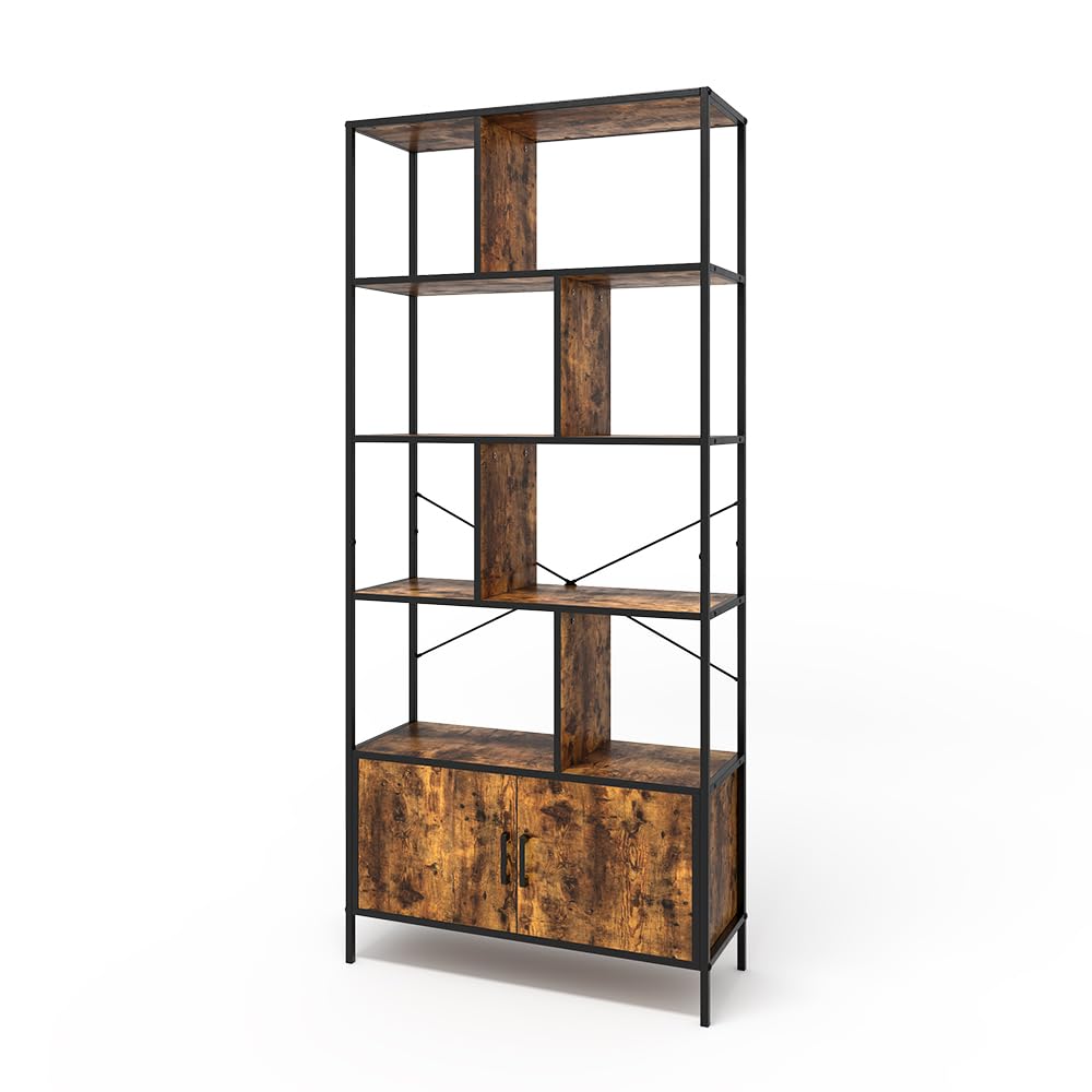 Vicco Séparation de pièce Fyrk, Chêne Rustique, 80x180cm avec 2 Portes, pour Une répartition Flexible de l'Espace et utilisable comme étagère Ouverte