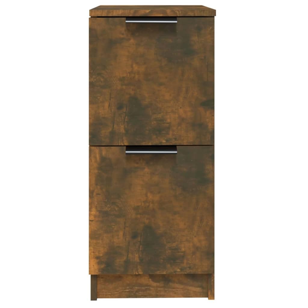 vidaXL 2X Buffets Armoires de Rangement Organisateurs de Maison Meubles de Salle de Séjour Salon Chêne Fumé 30x30x70 cm Bois d'Ingénierie