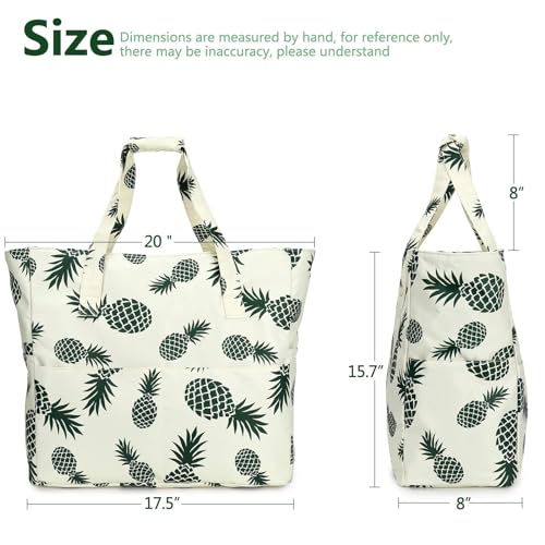 Image of LEDAOU Large Beach Bag Women Waterproof Sandproof Zipper Beach Tote Pool Bag for Swim Gym Grocery Travel with Wet Pocket