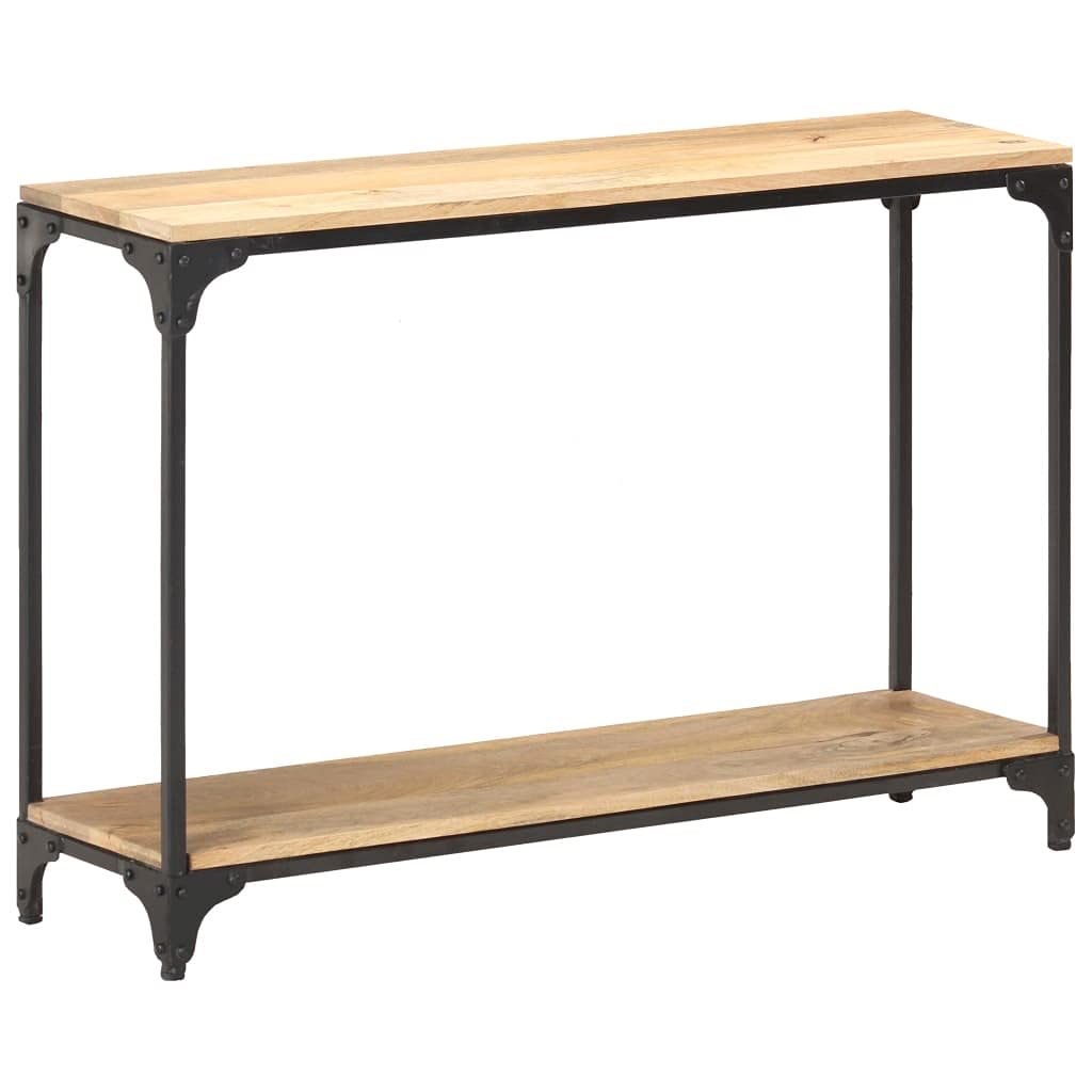 Table console 110x30x75 cm en bois de manguier massif d'ébénisterie durable