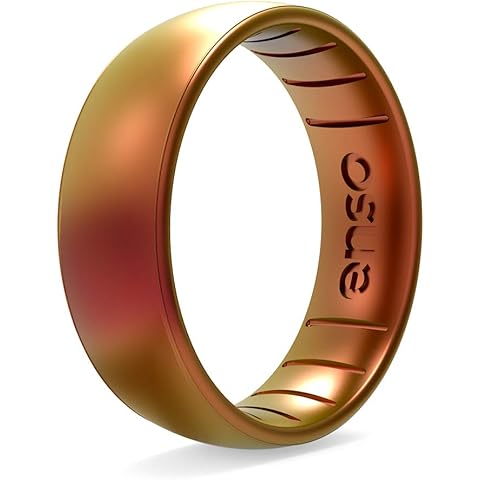 Enso Rings Classic Legend Silicone Ring - Made in The USA - an Ultra Comfortable, Breathable, and Safe Silicone Ring - Men's and Women's Silicone Wedding Ring