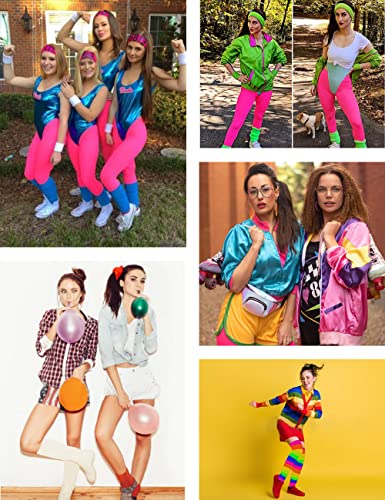 Image of v28 Women's Neon Knit Leg Warmer for 80s Party Dance Sports Yoga