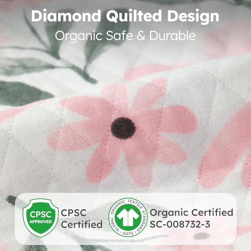 Image of Yoofoss Baby Sleep Sack 0-6 Months 1.0 Tog Sleep Sack Organic Cotton Wearable Blanket for Newborns 2-Way Zipper Quilted Sleeping Sacks(Small)