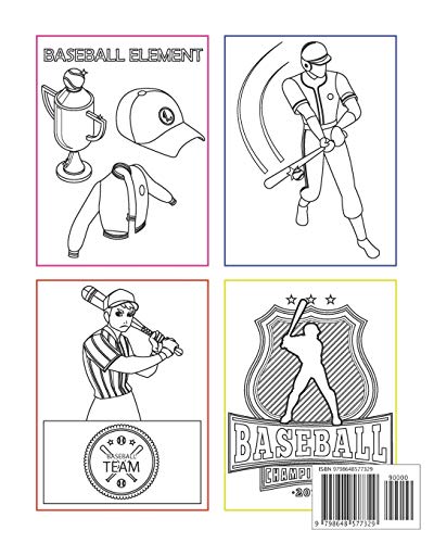 Baseball Coloring Book: A Coloring and Activity Book for Boys and Girls ( Teams - Players - Logos an