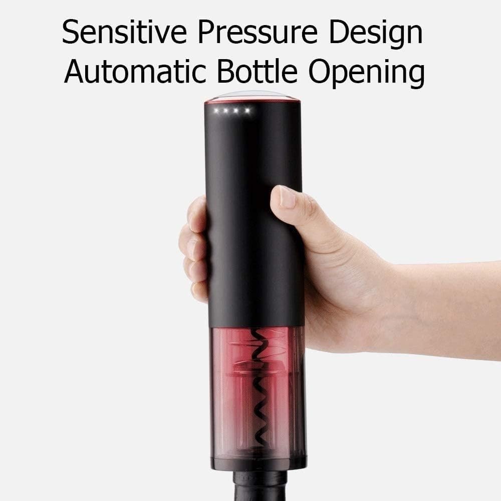 Electric Wine Opener Set, Automatic Electric Wine Bottle Corkscrew Opener with Foil Cutter, USB Charging for Wine Lover Home Kitchen