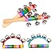 Price comparison product image SIMUER 4Pcs Wooden Hand Shake Rattles Colored Handbell Rattle Handy Bells Musical Wooden Instrument Educational Toy for Children Boys Girls Musical Toys Random Color(Style 2)