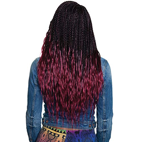 Multi Pack Deals! Mane Concept Synthetic Hair Crochet Braids A Fri-Napture Kritz Box Braid 18" (5-Pack, 1B) #TOP4