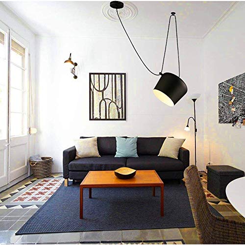 Lámpara de techo moderna E27 e iluminación decorativa ajustable de salón 5