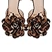 Only maker Women's Platform Chunky Heels-Floral Open Toe High Heel Sandals-Sexy Party Club and Evening Dress Shoes Brown US9