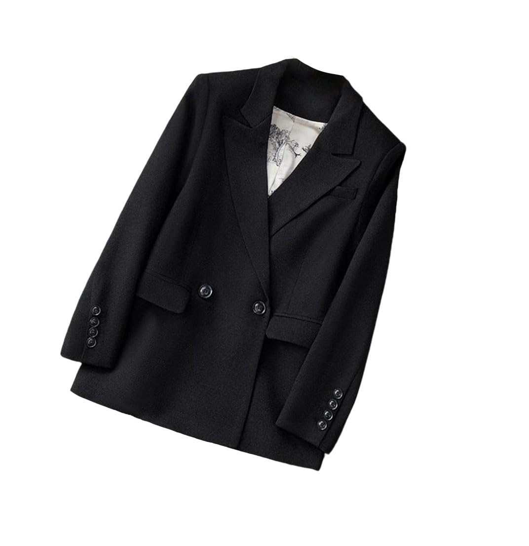 Lässiger Damen-Blazer, Revers, einfarbig, klassischer Blazer