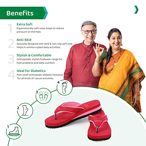 Image of ORTHO JOY Doctor Orthopedic Soft Slippers For Ladies Daily Use /mcr chappals for women /ortho slippers women