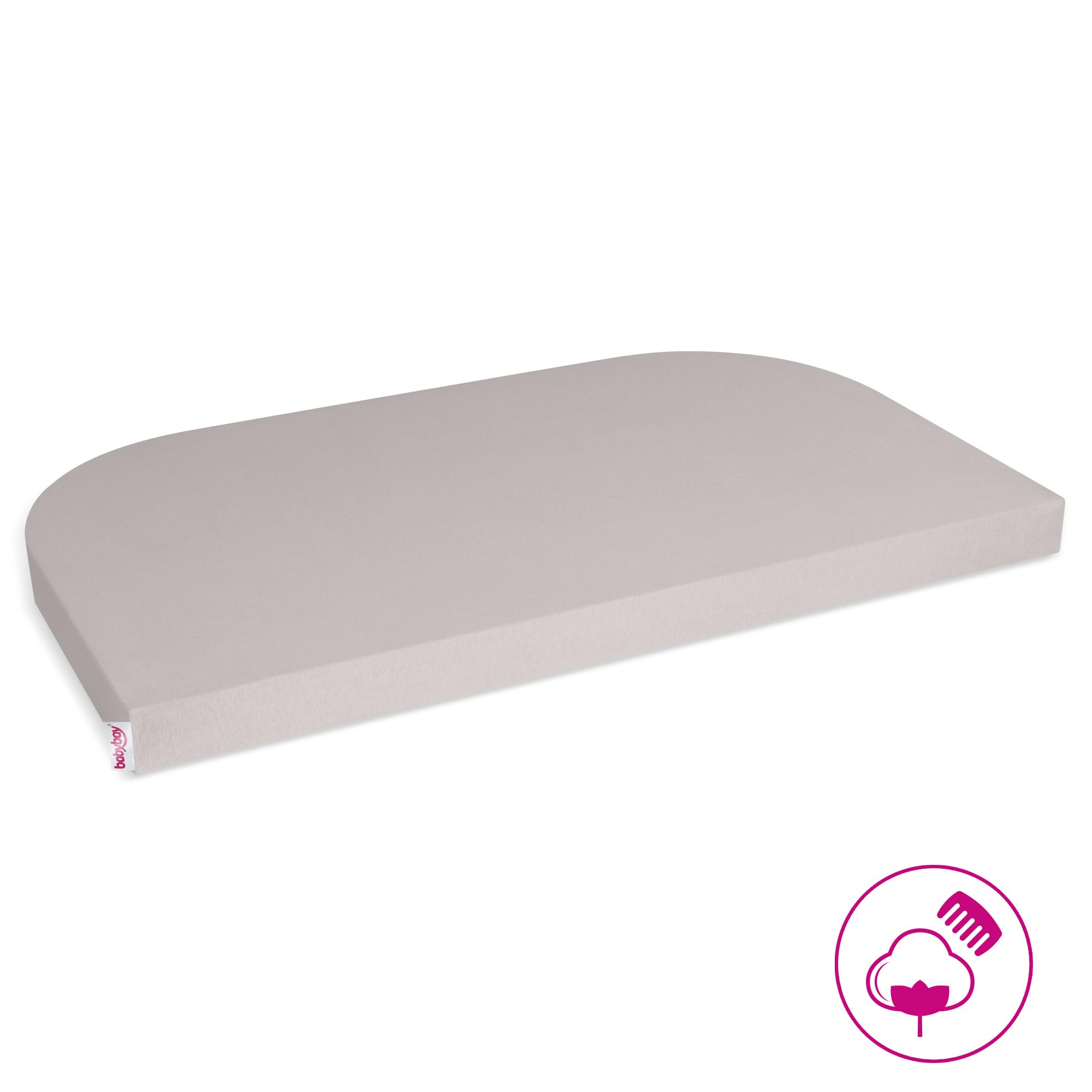 babybay Prześcieradło dżersejowe z gumką, pasuje do modelu Original, beżowe, 81 x 42 cm (1 opakowanie)